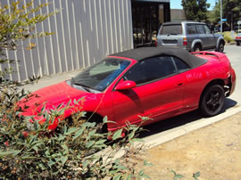 1999 MITSUBISHI ECLIPSE 2 DOOR CONVERTIBLE GS SPYDER MODEL 2.4L AT FWD COLOR RED 133632