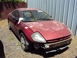 2000 MITSUBISHI ECLIPSE 2 DOOR COUPE 2.4L AT FWD COLOR MAROON STK 123593