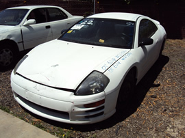 2001 MITSUBISHI ECLIPSE CPE 2.4L AT FWD COLOR WHITE STK 123594