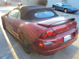 2001 MITSUBISHI ECLIPSE CONVERTABLE 4CY, AUTOMATIC TRANS, STK: 093468