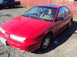 1999 SATURN SL2, COLOR-RED STK# 119796