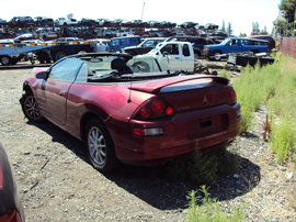 2001 MITSUBISHI ECLIPSE CONVERTIBLE 2.4L ENGINE, AUTOMATIC TRANSMISSION, COLOR RED, STK# 113562
