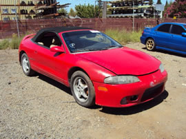 1999 MITSUBISHI ECLIPSE SPYDER CONVERTIBLE 2.4L AT COLOR RED STK 113573