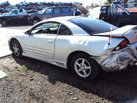 2000 MITSUBISHI ECLIPSE 2 DOOR COUPE RS MODEL 2.4L MT FWD COLOR SILVER STK 123609