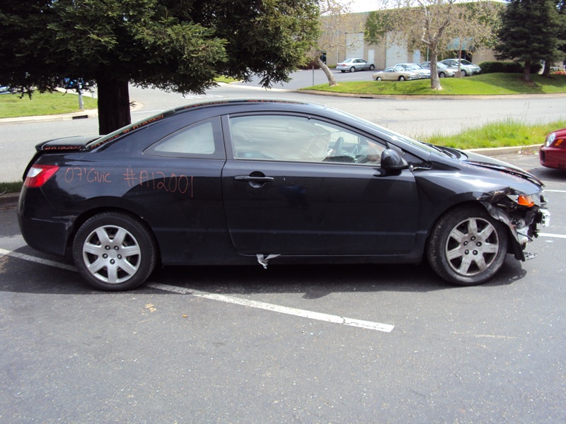 2007 Honda Civic 2 Door Coupe Lx Model 18l At Fwd Color Black Stk