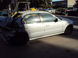 1999 HONDA CIVIC 4 DOOR SEDAN LX MODEL 1.6L AT FWD COLOR SILVER A14127